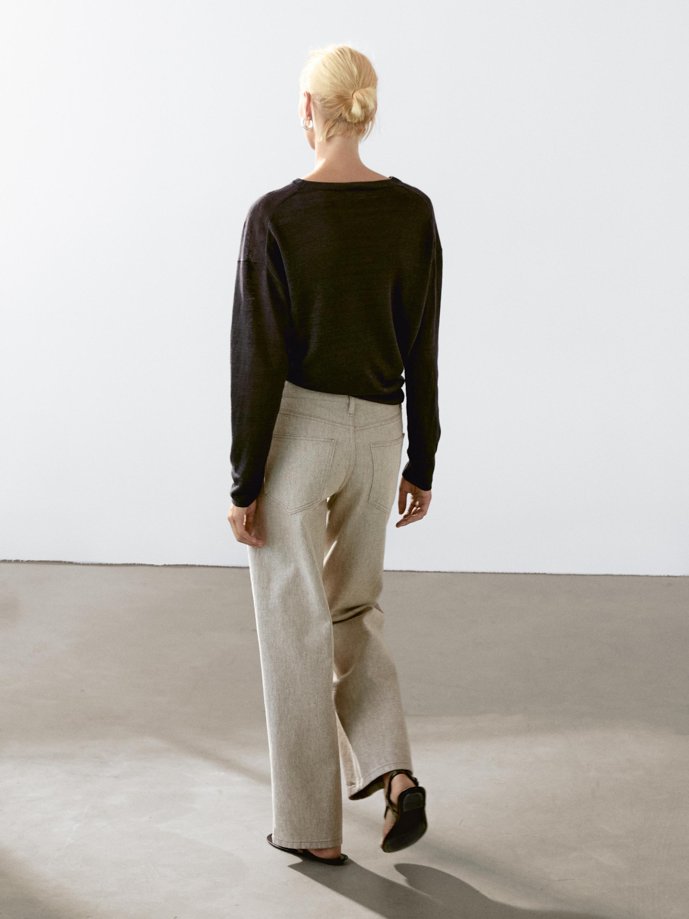 100% linen oversize knit sweater